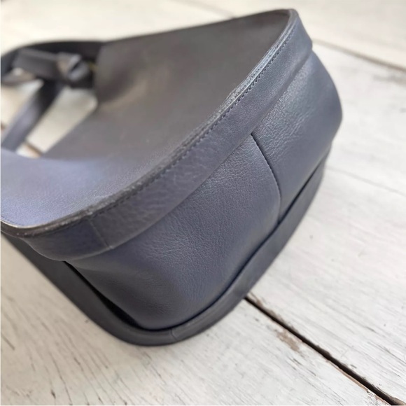 RARE Madewell Small Sydney Leather Crossbody Bag Charcoal Gray / Blue $168 #AI57 - Picture 2 of 15
